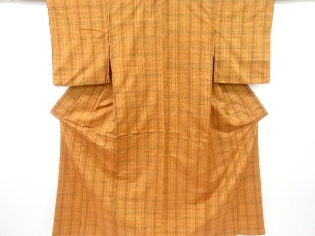JAPANESE KIMONO / MAWATA TSUMUGI / WOVEN GRID